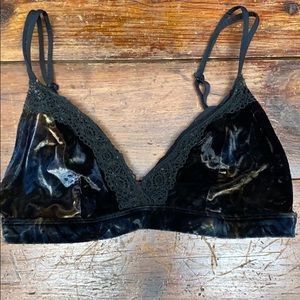 Black/blue/brown bralette